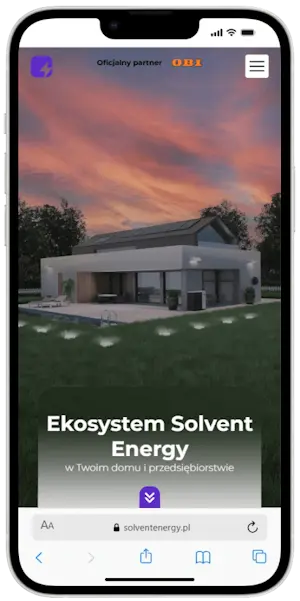 Realizacja strony internetowej na iPhone - Solvent Energy
