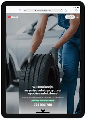 Realizacja strony internetowej na iPad - MARGAM