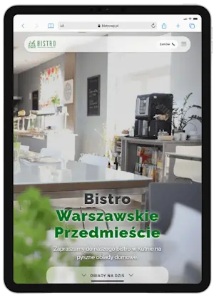 Realizacja strony internetowej na iPad - Bistro WP
