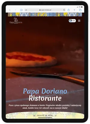 Realizacja strony internetowej na iPad - Papa Doriano