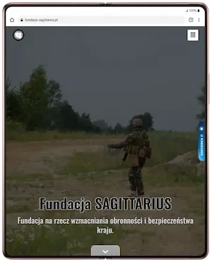 Realizacja strony internetowej na tablecie - Fundacja SAGITTARIUS