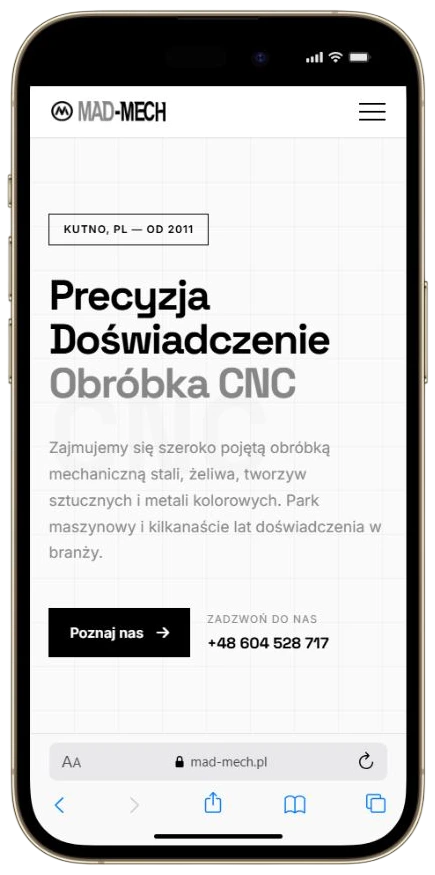 Realizacja nowoczesnej strony WWW - MAD-MECH
