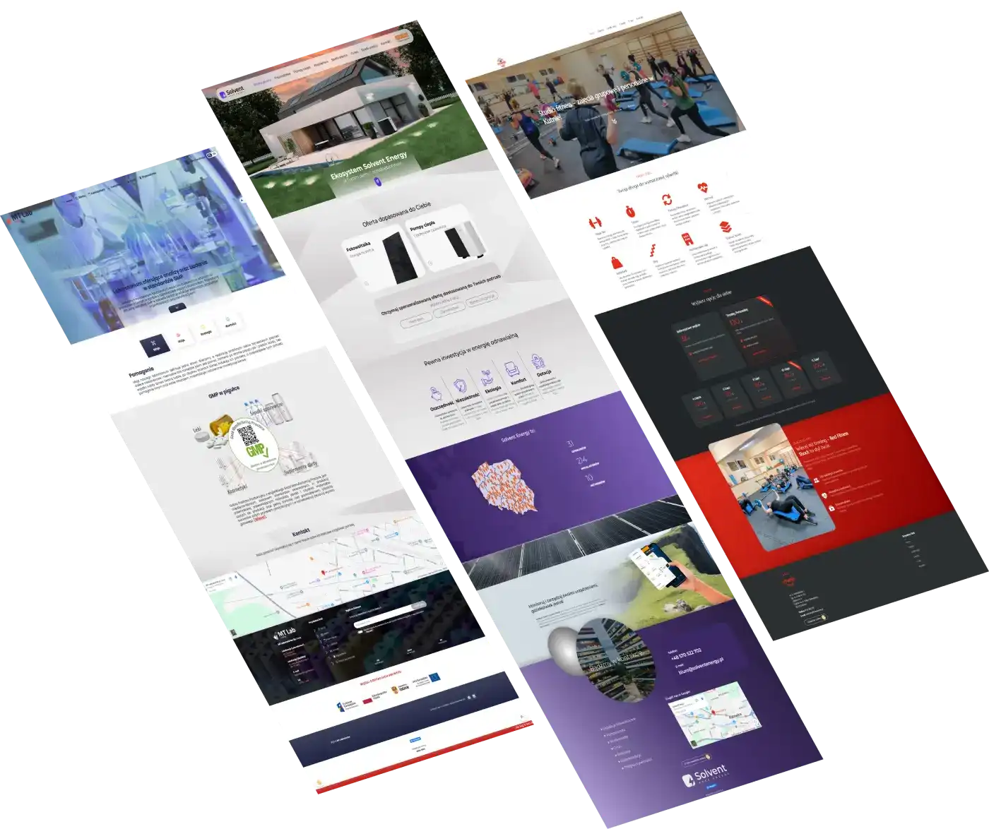 Zestawienie ostatnich projektów stron internetowych